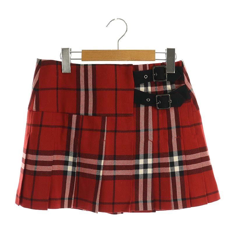 未使用タグ付き❤️バーバリーブルーレーベル　ラッププリーツミニスカート38 バーバリー ブルーレーベルBURBERRY BLUE LABEL プリーツ