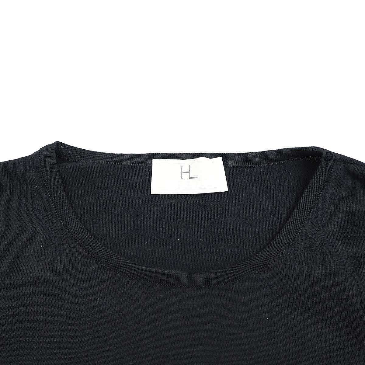 HERILL ヘリル 23SS Suvincotton Highgauge-T ポケットニットTシャツ 23-080-HL-8120-1 ブラック 1