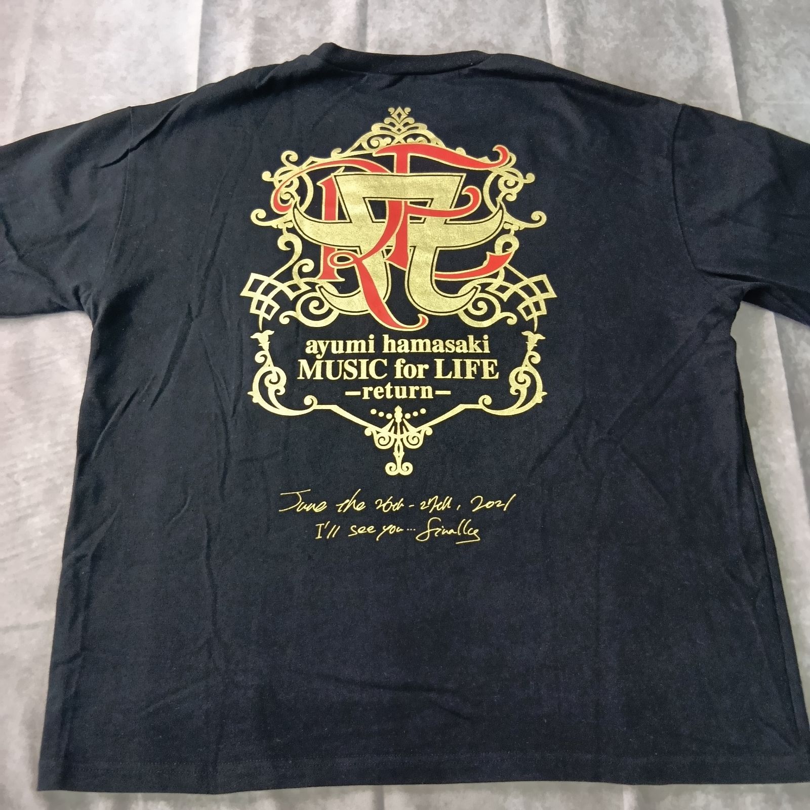 浜崎あゆみ　TA限定Tシャツ　「MUSIC for LIFE ～return～」 浜崎あゆみ MUSIC for LIFE return 2021 ライブグッズ Tシャツ