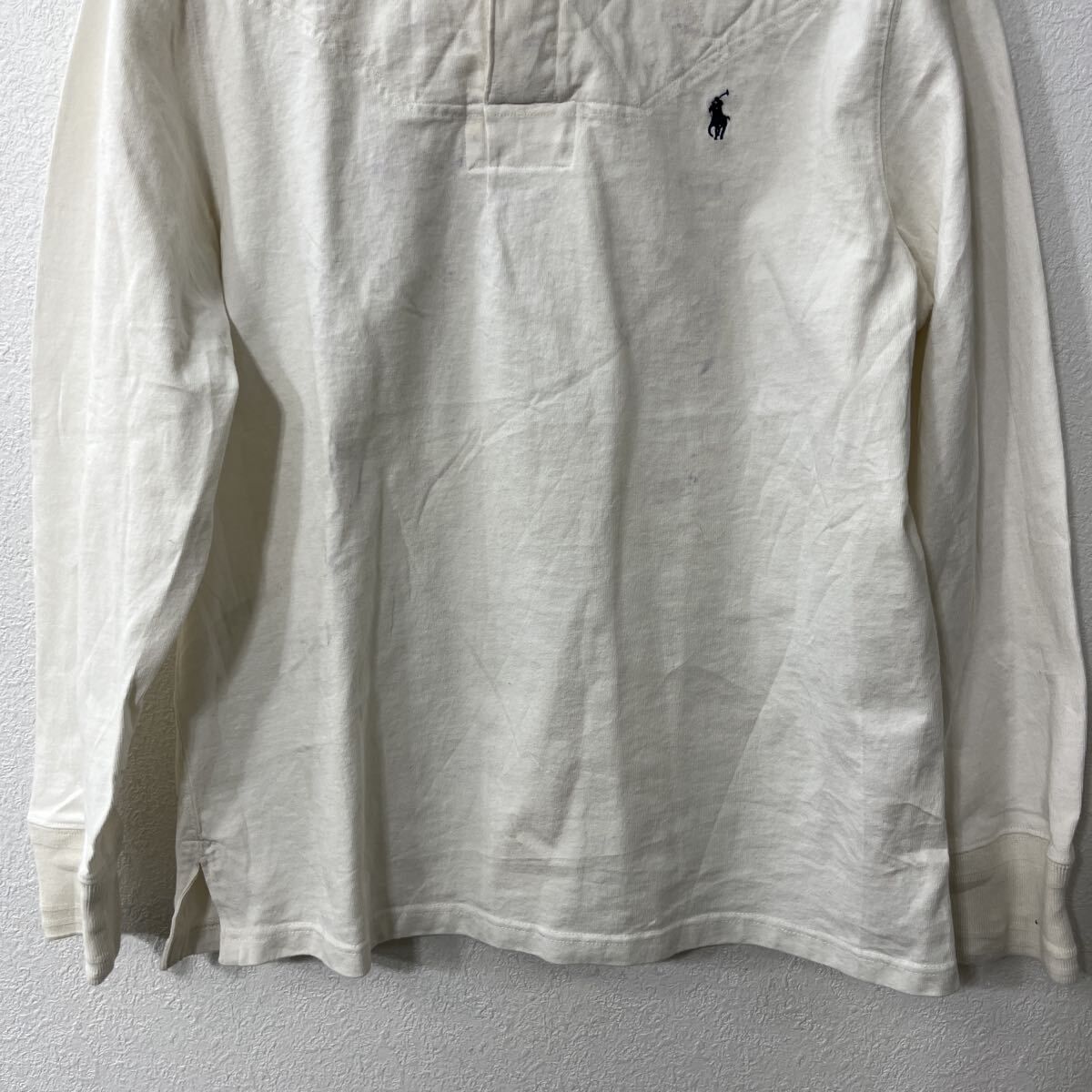 ポロ・ラルフ・ローレン イングランド ラガーシャツ　XL　ホワイト POLO RALPH LAUREN 長袖 ラガーシャツ L ホワイト ポロ ラルフ