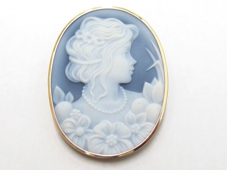 t*k様 K18 カメオ　ペンダントトップ　ブローチ 楽天市場】T【K18】カメオブローチ ペンダントトップ K18 総重量約8.6