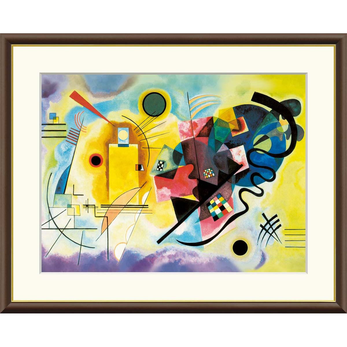 絵画 世界の名画 黄・赤・青 ワシリー・カンディンスキー 額入り