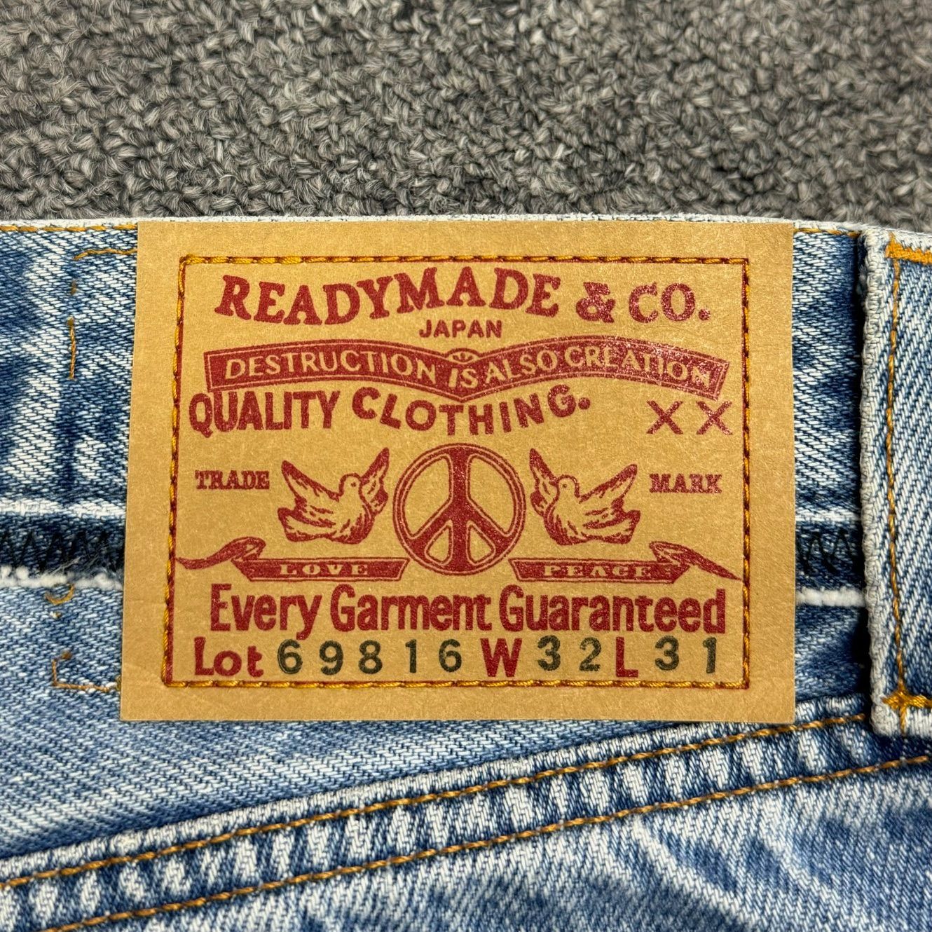 定価77000円 READYMADE 24SS DENIM WIDW FLARE 再構築 デニム 定価77000円 READYMADE 24SS DENIM WIDW FLARE 再構築 デニム