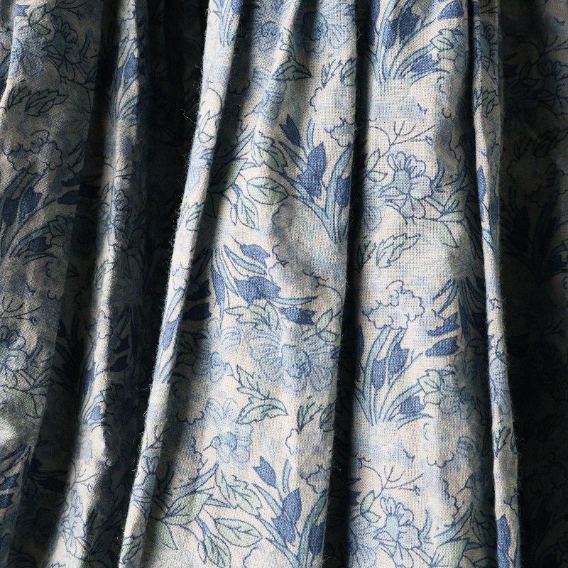 天然染めフラワープリントスカート