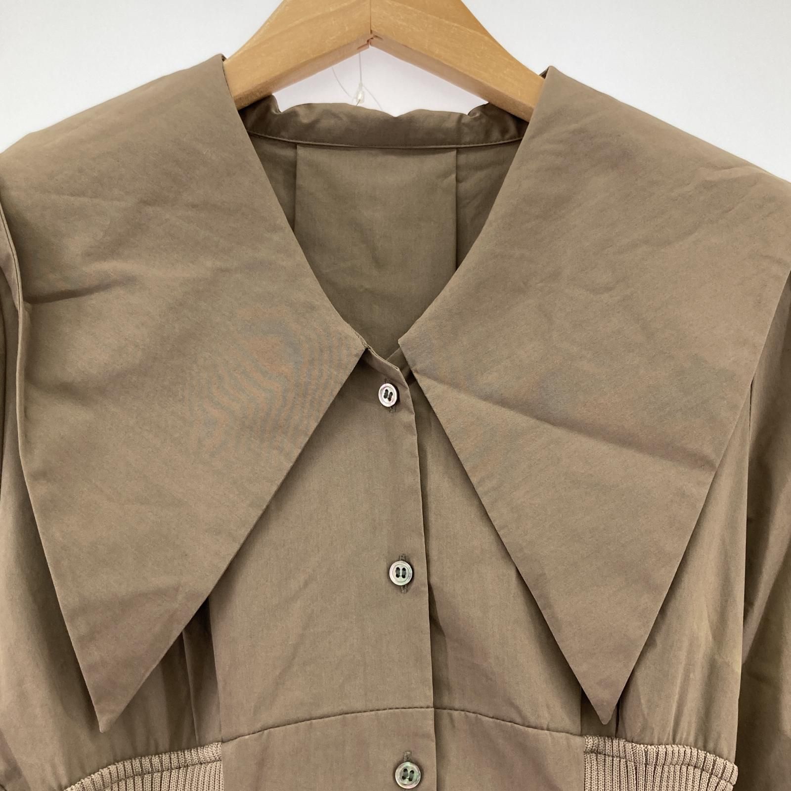 FRAY I.D フレイアイ・ディー ウエストリブ ビッグカラー シャツ  