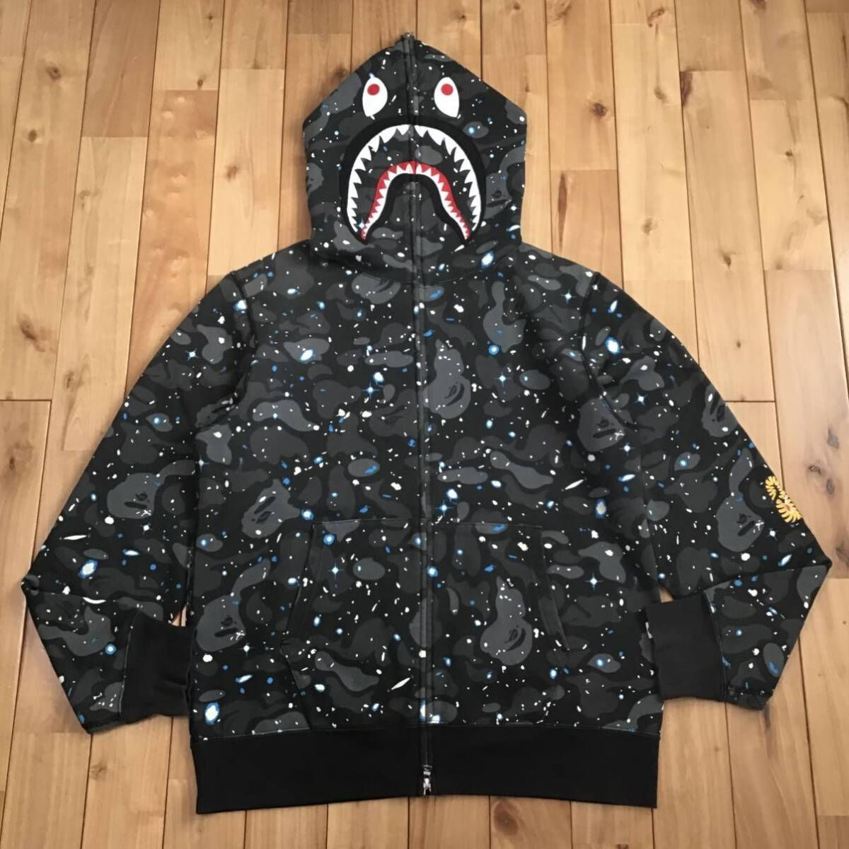☆XL☆ 蓄光 Space camo シャーク パーカー shark full zip hoodie a 