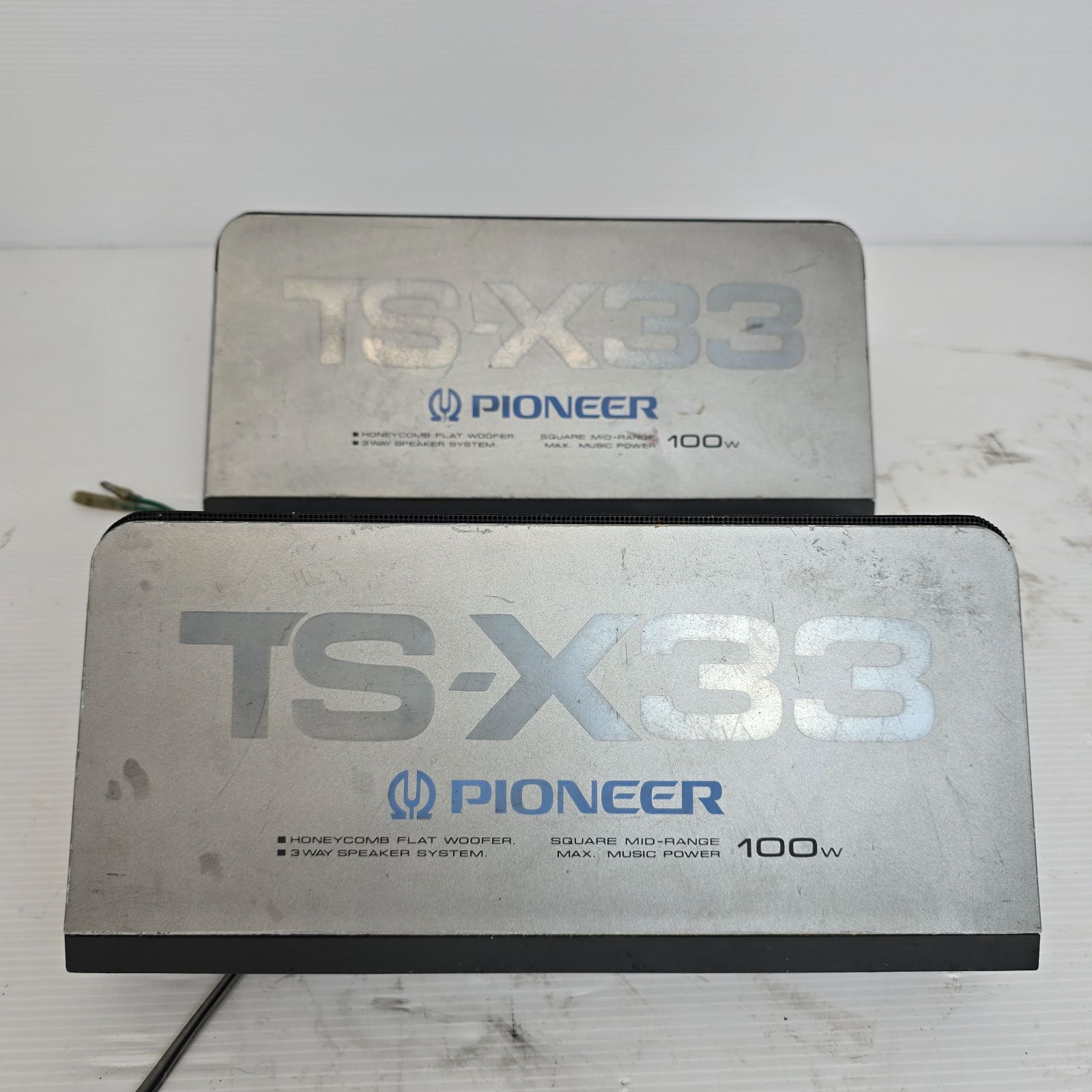 Pioneer パイオニア TS-X33 スピーカー ペア 100w+ 旧車 当時物 希少 ロンサムカーボーイ レトロ 置き型スピーカー - メルカリ