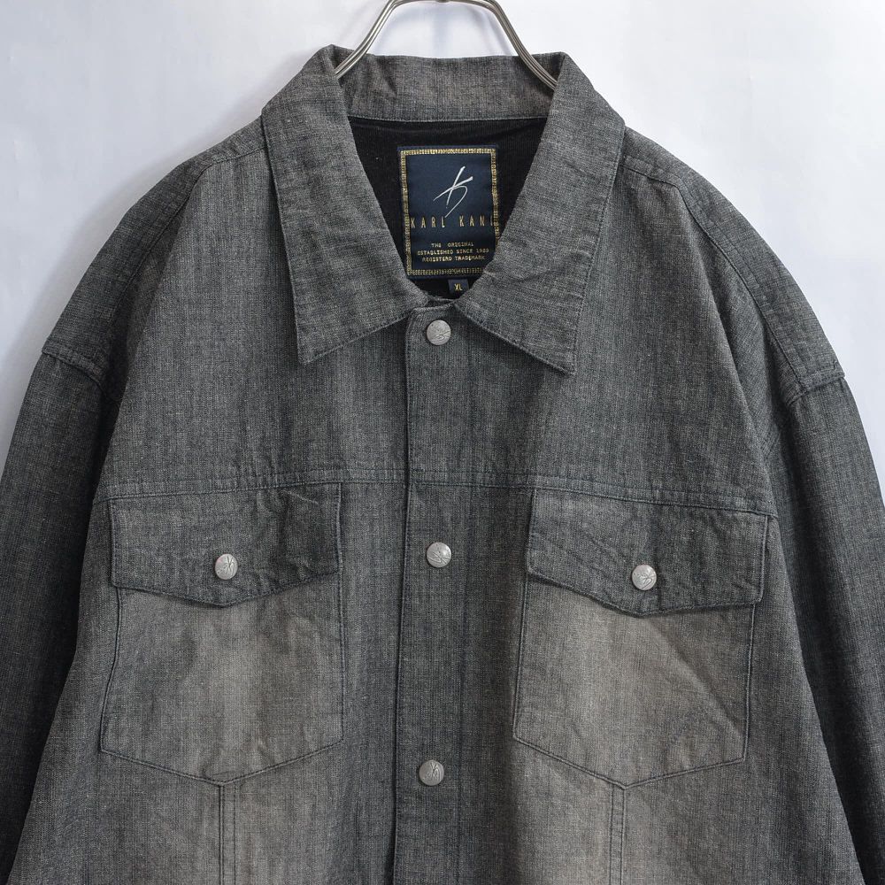 KARL KANI カールカナイ デニム ベースボールシャツ XL USA製