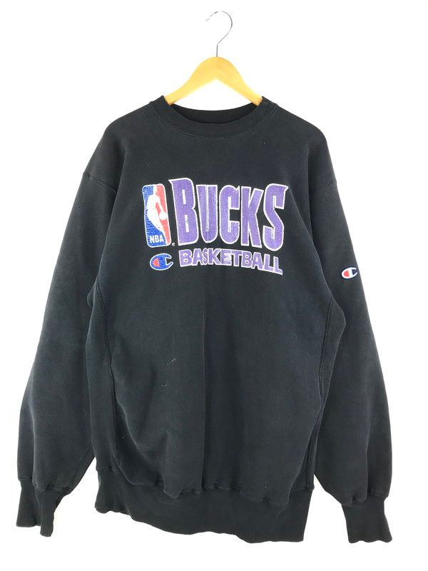 メンズ Champion チャンピオン 90 s VINTAGE REVERSE WEAVE NBA PRINT SWEATSHIRT 90年代 NBAプリント スウェット トップス 146-250404-yk-08-TAG