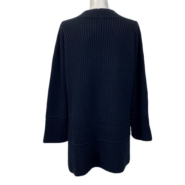 ◆ セオリー Theory Vネックリブニットトップス 長袖 20AW セーター プルオーバー 黒 毛混 カシミア混 S 7号 レディース S5W026