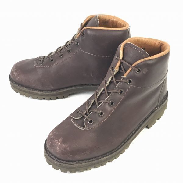 80s-90s イタリア製ビンテージ PALONS 本革 トレッキングブーツ 39 24.5 茶系 STELVIO 登山 山登り Vintage boots◆WB35-6
