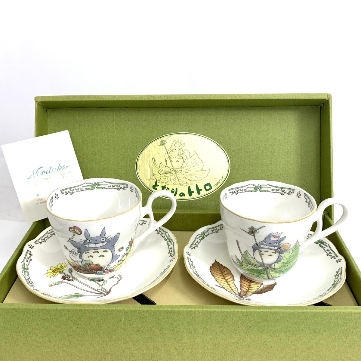 Noritakeとなりのトトロ カップ＆ソーサー＋大皿セット　　箱付き 新品未使用 ノリタケ となりのトトロ カップ＆ソーサー コーヒー