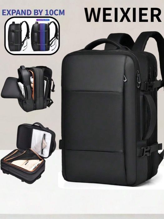 バッグ メンズ バックパック 1個 シューコンパートメントとノートパソコンコンパートメント付き デュアルバックパック 防水素材 拡張 折り畳み ショートトリップ 週末 一泊旅行 通学用に適しています 感謝祭 学