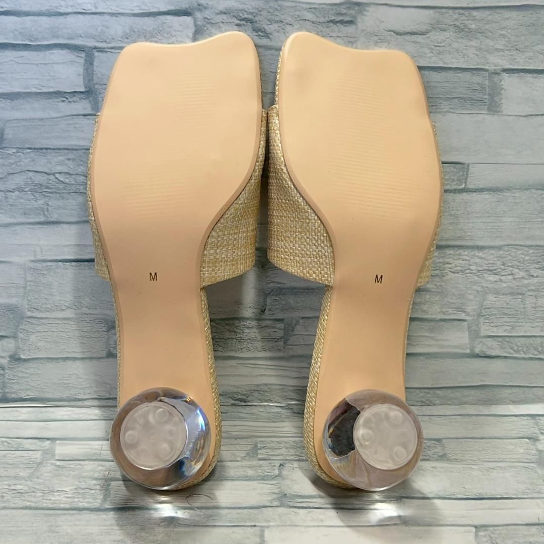 ♥ eimy istoire サンダル カーブスクエア クリアヒール M 23～23.5㎝程度 WWW_MORNINGWALKER_COM