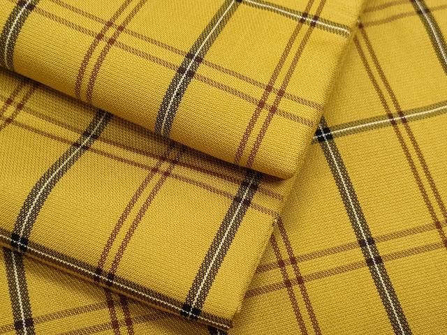平和屋着物○本場黄八丈 綾織 紬 格子文 正絹 逸品 CAAS9214th - メルカリ