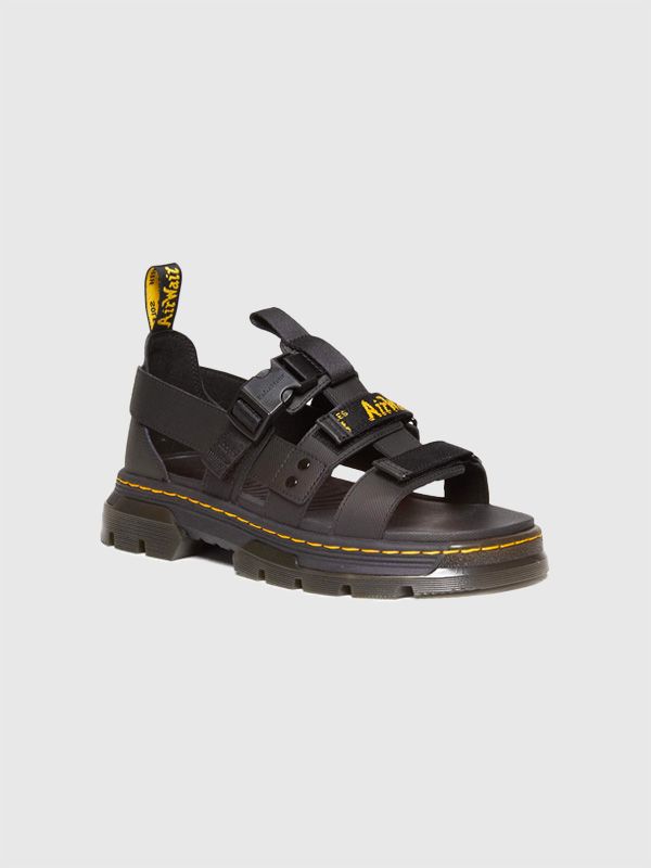 日本 Dr.Martens ドクターマーチン サンダル メンズ レディース 厚底 PEARSON マルチストラップ サンダル 夏用 スタイルアップ 脚長 ブラック 黒 31574001