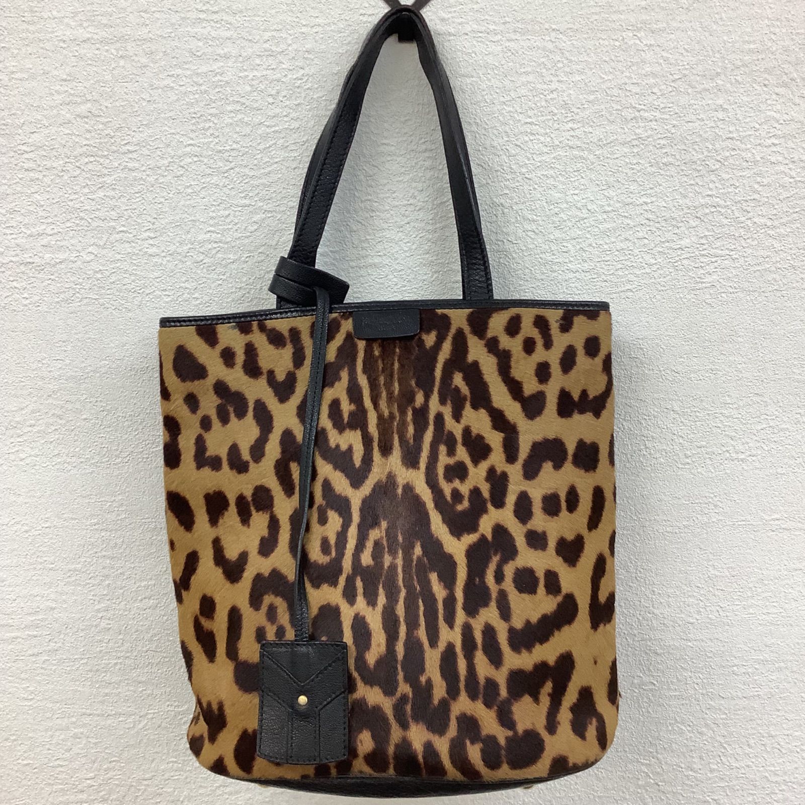 Yves Saint Laurent イヴ・サンローラン ハンドバッグ ヒョウ柄 - メルカリ