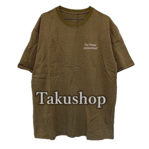 The Ennoy Professional/エンノイプロフェッショナル ボーダーTシャツ スタイリスト私物 ブラウン SS22BRENCT05AM  - メルカリ