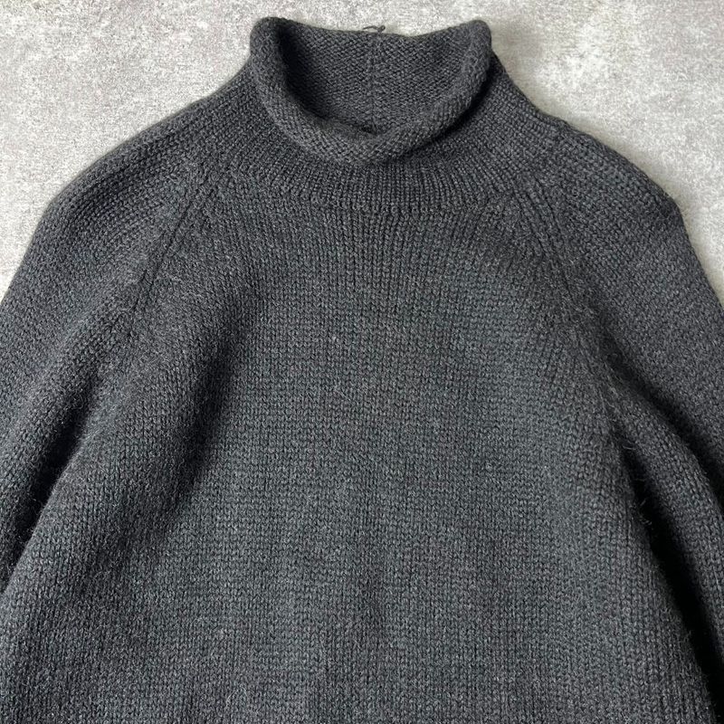 90s J.Crew ジェイクルー ロールネックウールニット セーター M 黒