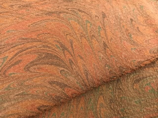 平和屋着物＃道中着 ロング丈 墨流し文様 やまと誂製 正絹 逸品