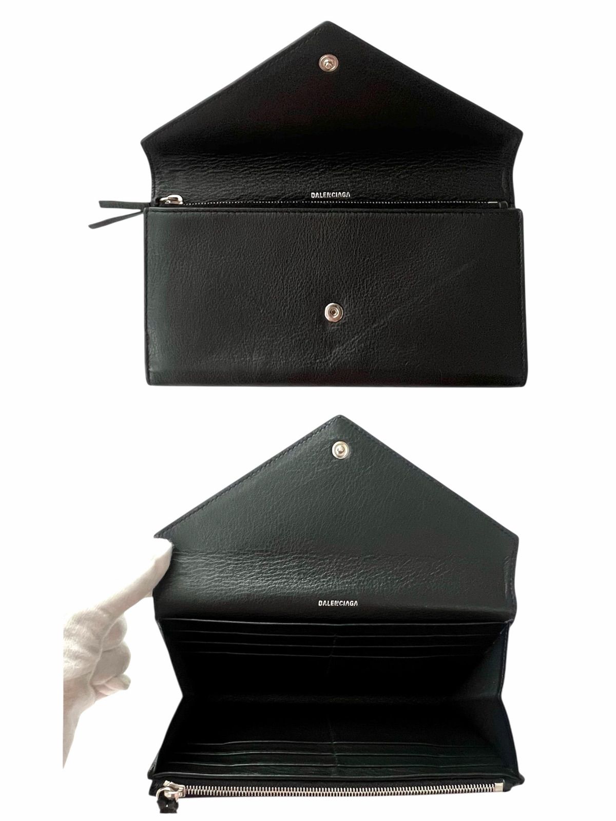 【極美品】バレンシアガ 長財布 ペーパー コンチネンタル レザー 黒 楽天市場】【財布】BALENCIAGA バレンシアガ ペーパー