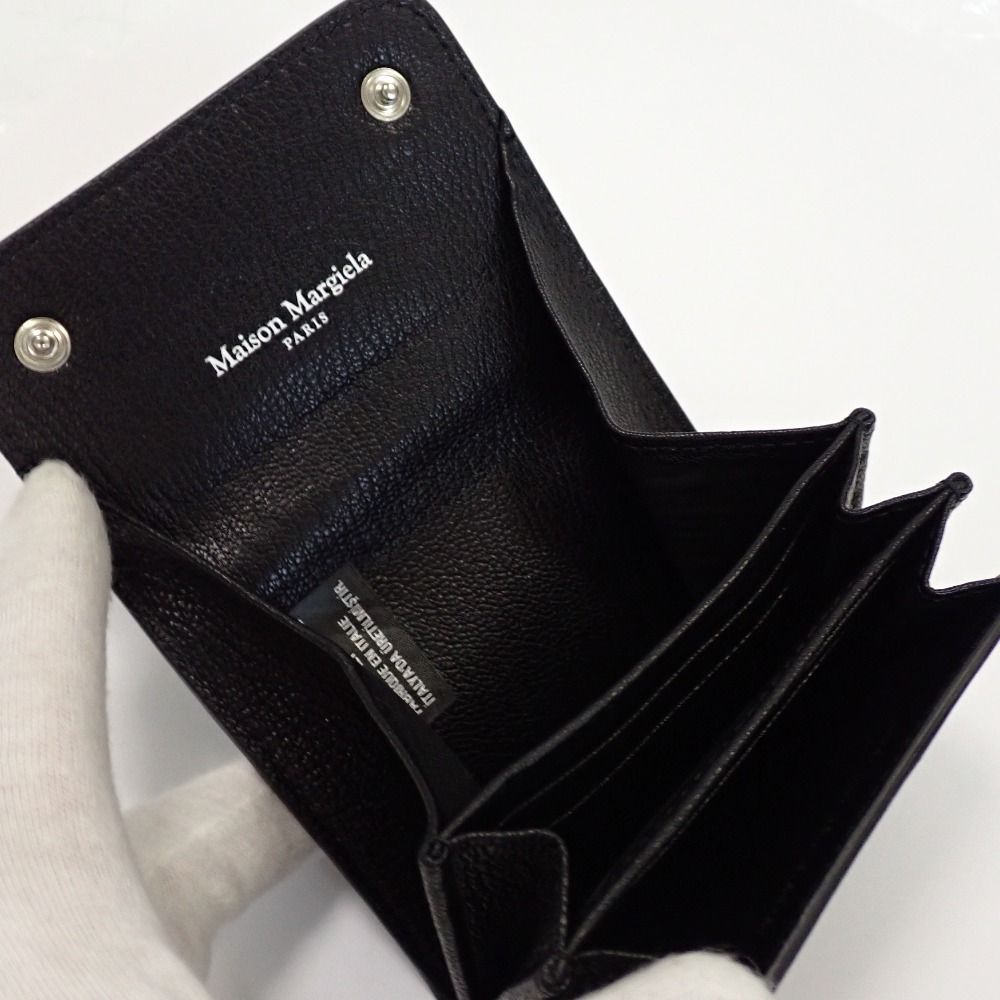 Maison Margiela ブラック コインケース ☆MAISON MARGIELA STITCH CARD COIN CASE フラグメントケース