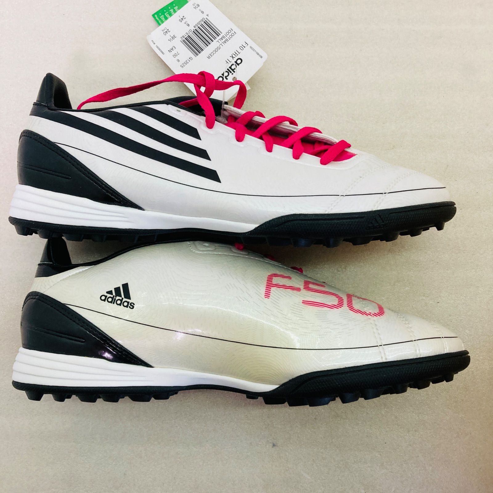 未使用品】【24.5㎝】 adidas F10 TRX TF(ホワイト×ピンク) G13525 
