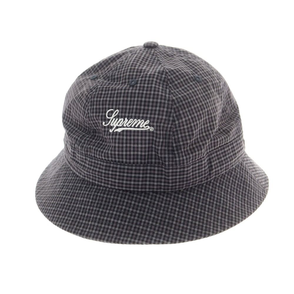 シュプリーム Supreme 春夏 Cordura Plaid Bell Hat コットンナイロン ハット グレーxブラック サイズ58cm S M メンズ
