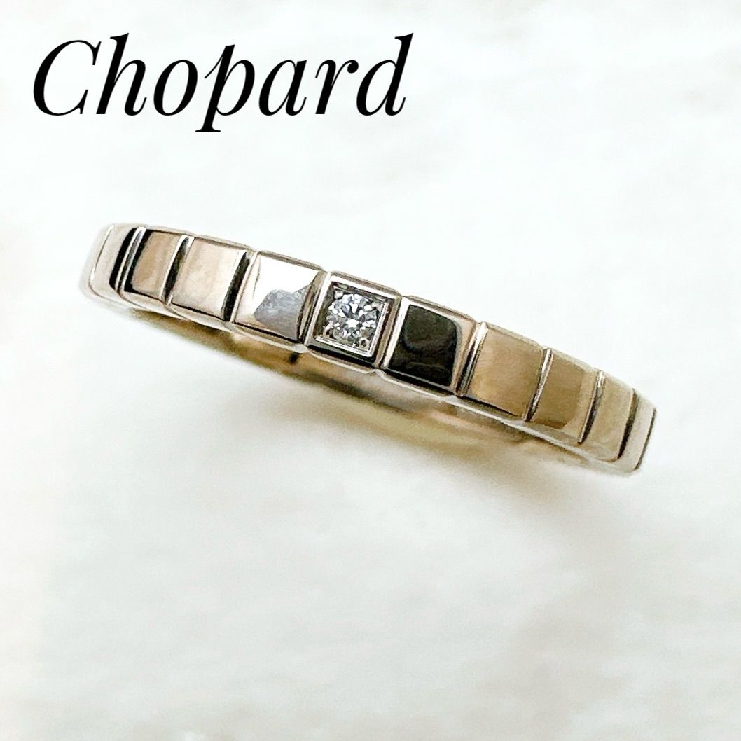人気?Chopard アイスキューブ ダイヤモンド ホワイトゴールド リング 50 約10号 U