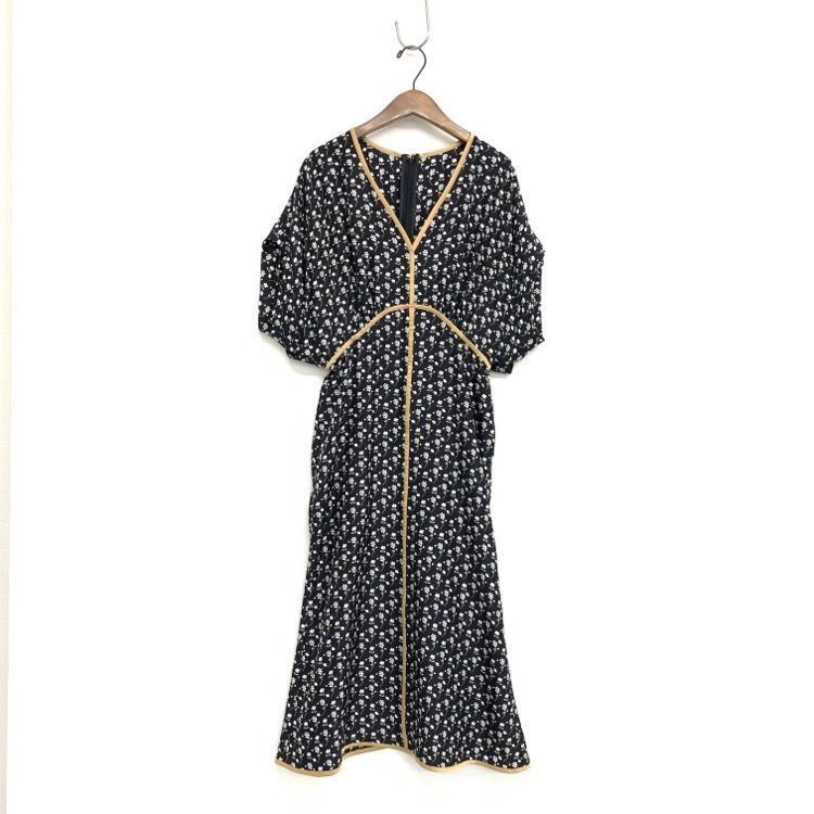 mame kurogouchi Silk Pedicel Dress ワンピース-