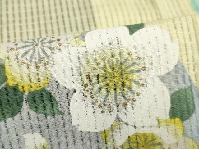 平和屋着物∴夏物 浴衣 舞花文 綿 逸品 DAAV7291cd