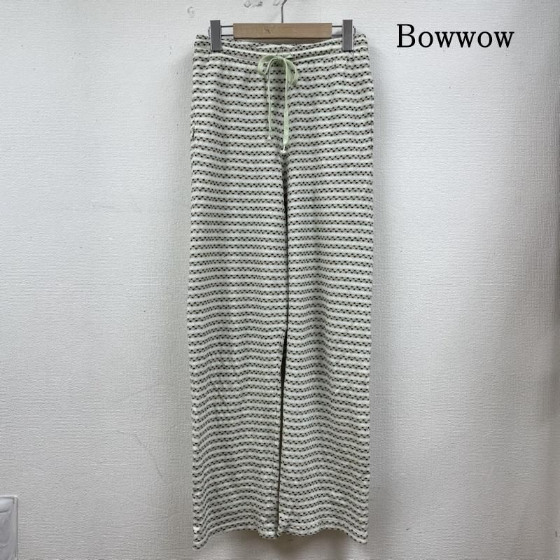 Bowwow バウワウ パンツ ワークパンツ ペインターパンツ BEAMS BOY 別注 ジャカード ワイド パンツ スウェット 総柄 ボーダー ウエストゴム
