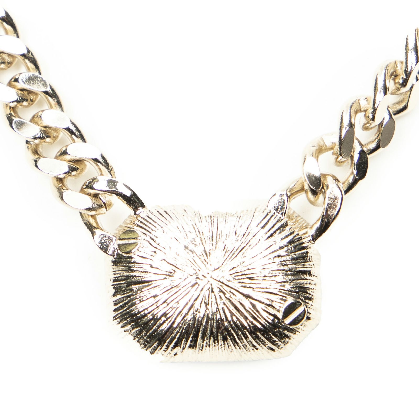 CHANEL シャネルCCラインストーンチェーンチョーカー銀シルバーメッキA