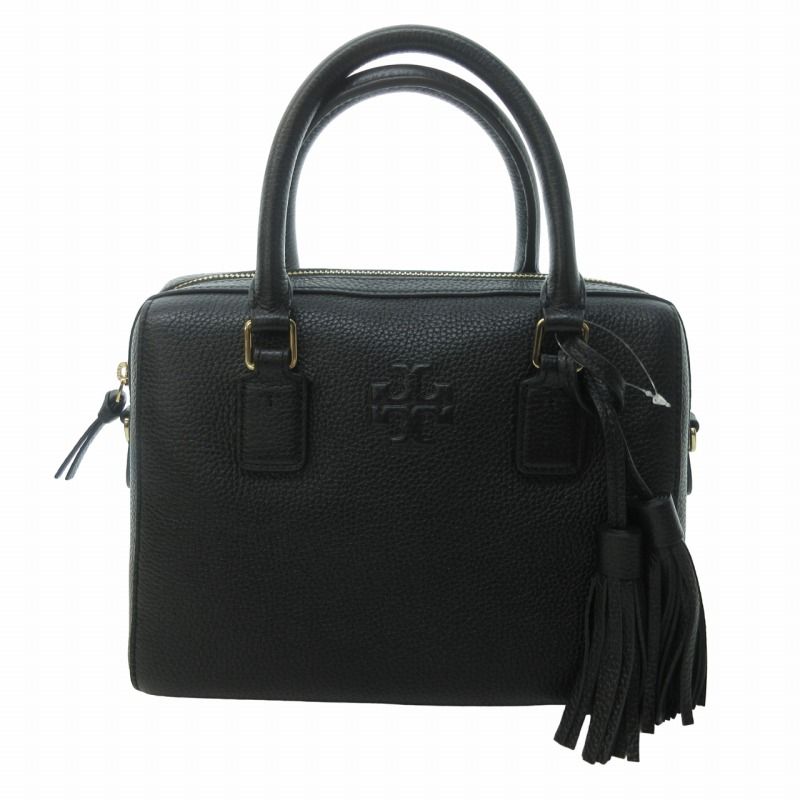 トリーバーチ TORY BURCH タグ付 THEA WEB SATCHEL 2WAY ハンドバッグ ショルダーバッグ タッセル 84777 黒  ブラック 0707 - メルカリ