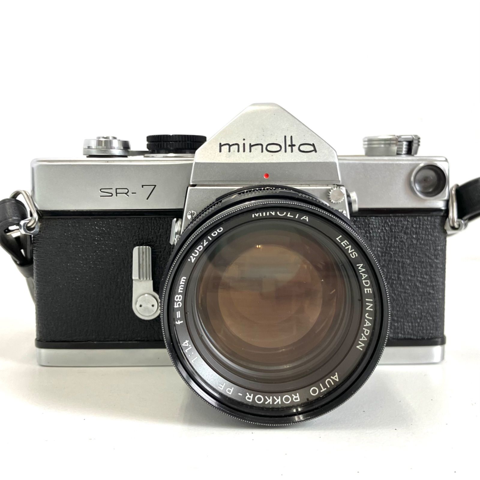 11780】 MINOLTA SR-7 ROKKOR PF F1.4 58mm レンズセット ケース付き