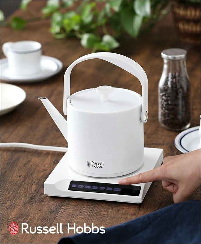 ラッセルホブス ケトル 電気ケトル コーヒー 電気ポット Tケトル 温度調節 温度設定 保温 湯沸かし お茶 紅茶 ドリップ おしゃれ デザイン シンプル モダン Russell Hobbs 7106JP