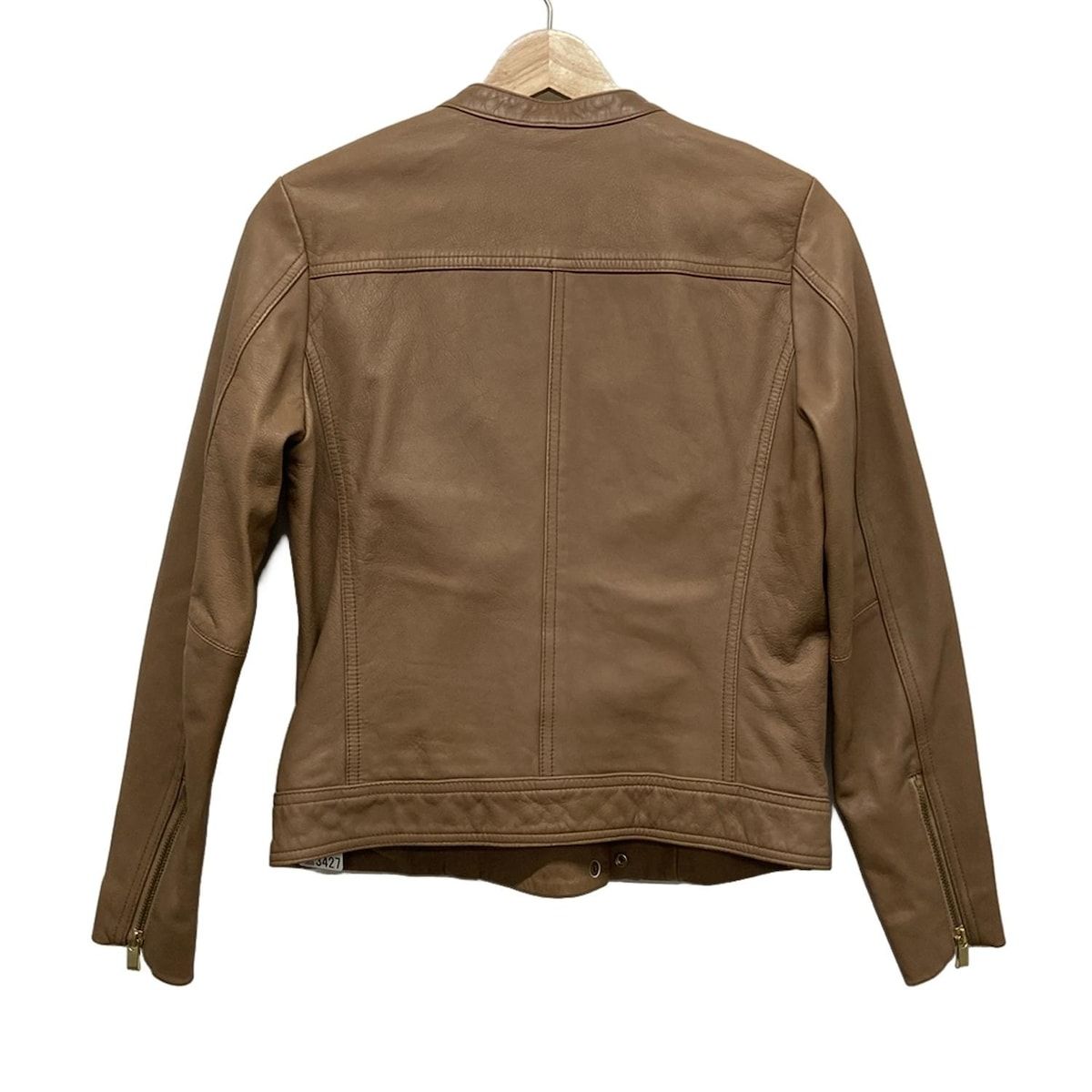 NOBLE ノーブル ライダースジャケット サイズ40 M レディース - ブラウン 長袖 レザー ジップアップ 秋 冬