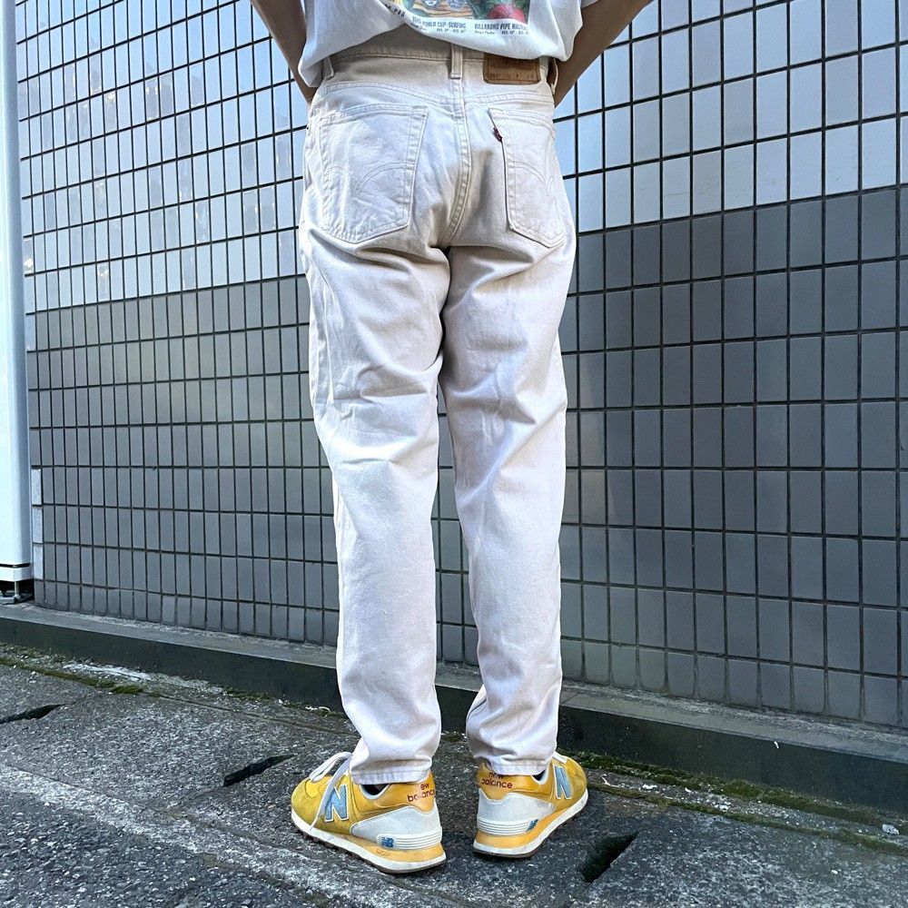 90's US古着 USA製 リーバイス Levi's 551 デニム パンツ テーパード RELAXED FIT W32 L28.5 ベージュ系