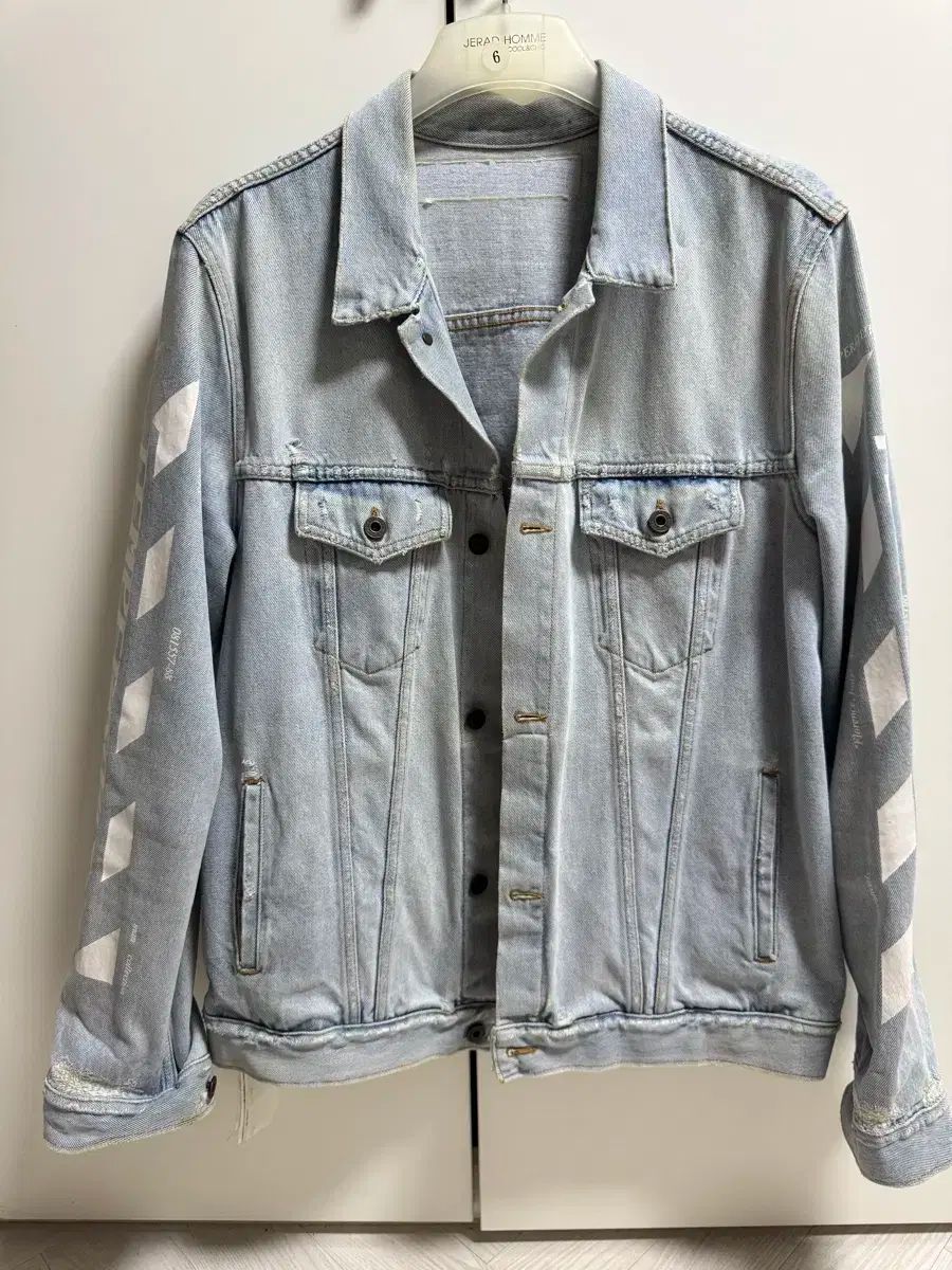 OFF-WHITE デニムジャケット Off‐White】スケート デニム ジャケット ライトブルー (Off