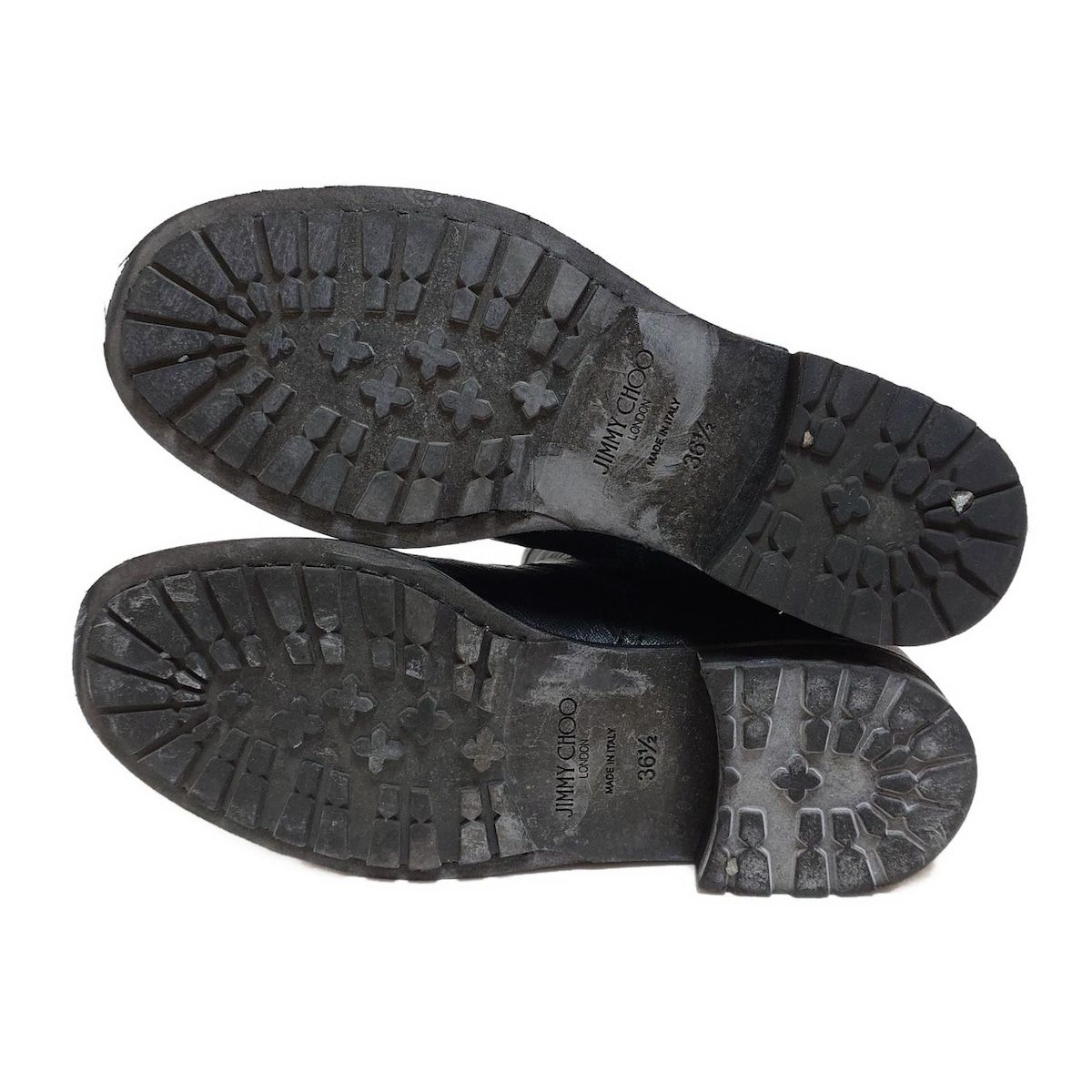 JIMMY CHOO ジミーチュウ ショートブーツ 36 1|2 レディース - 黒 レザー KIN-KAAI_COM