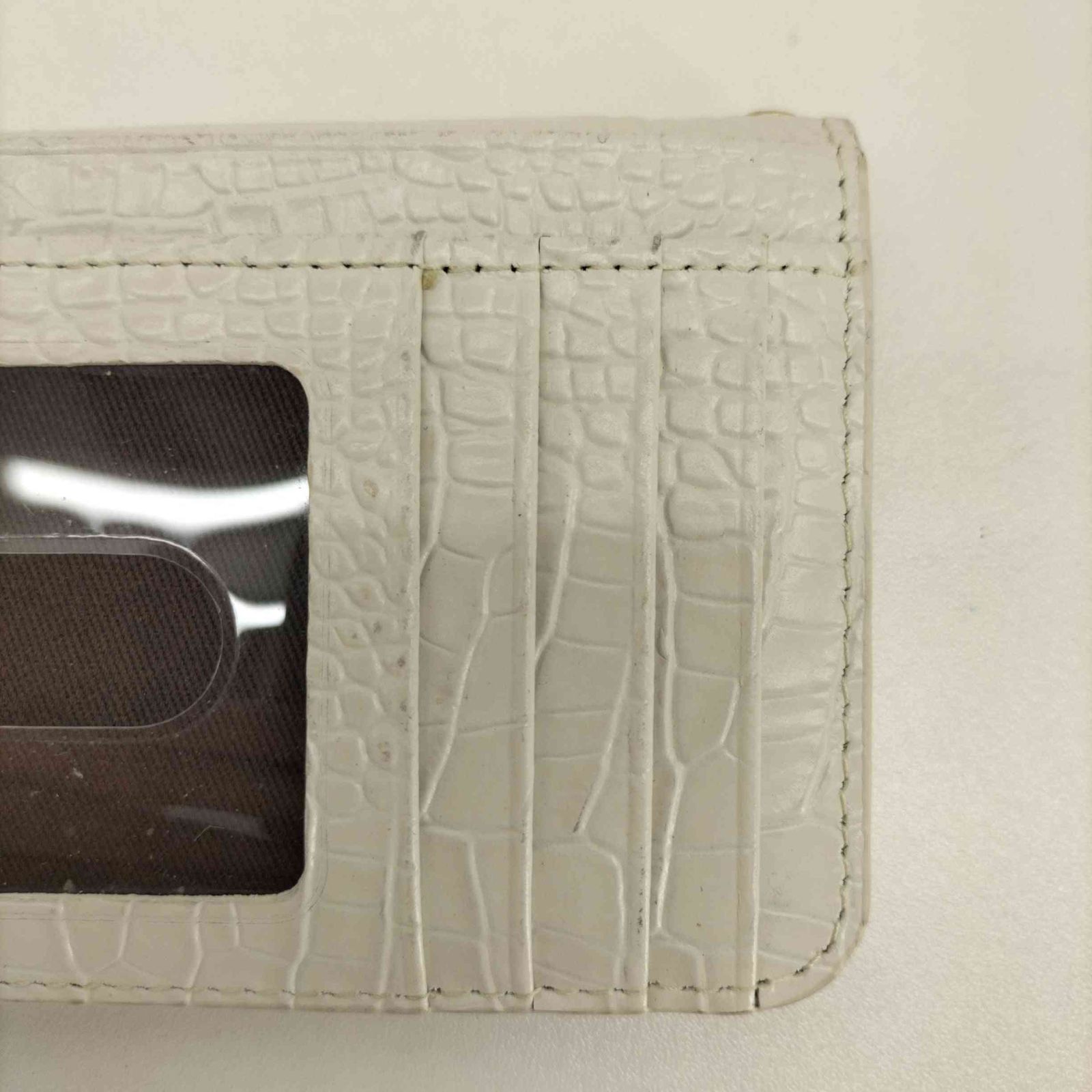 ロダニア RODANIA クロコダイル ワニ革 パスケース付 折り畳み 財布 レディース ONE SIZE 