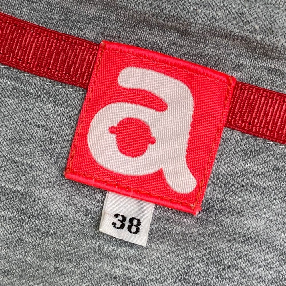 サイズ：38 ARCHIVIO アルチビオ ハーフジップ 長袖ポロシャツ グレー