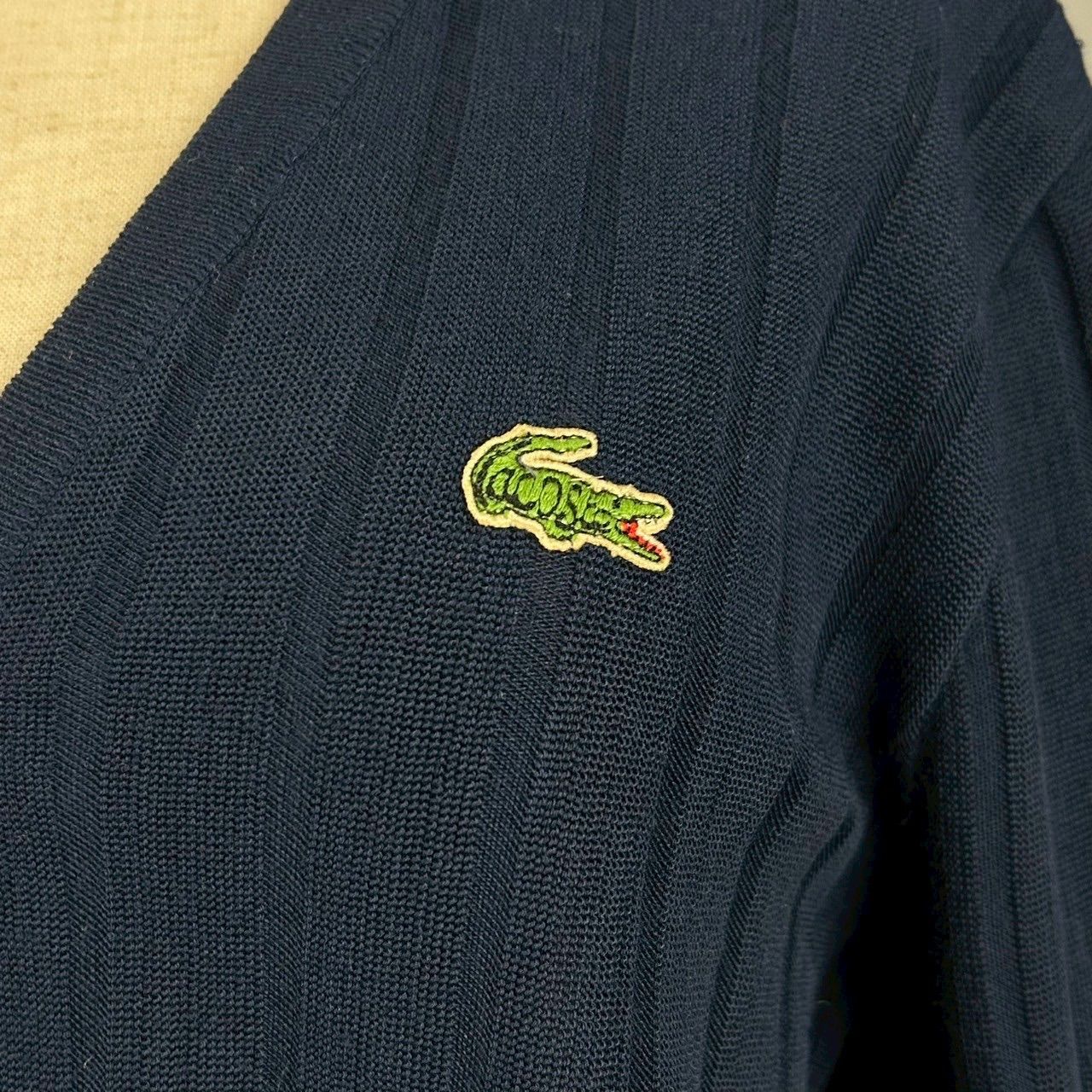 O1 フランス製 70s 80s Vintage Lacoste cardigan Navy フレンチ 