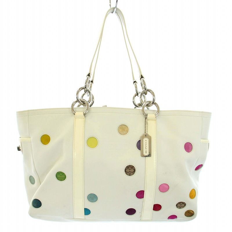 コーチ COACH polka dot gallery tote トートバッグ ショルダーバッグ 