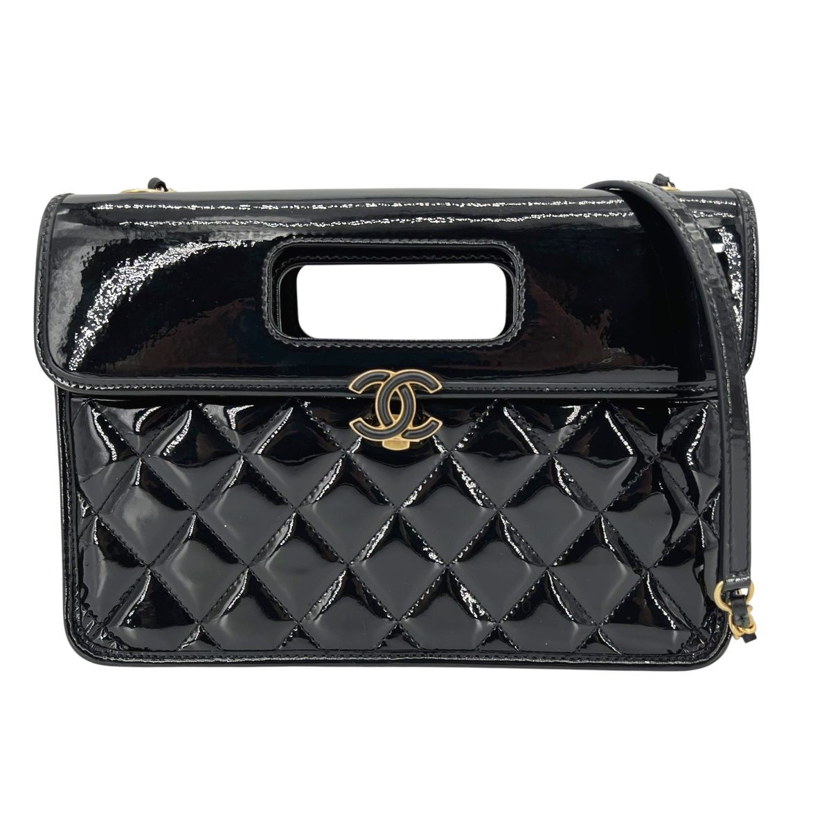 中古】 CHANEL シャネル トップハンドル ミニフラップバッグ AS4025 