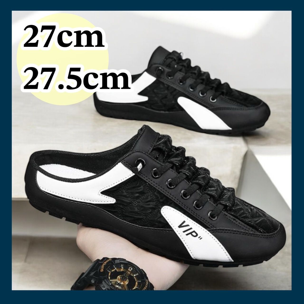 Nike メッシュスリッポンサンダル ブラック 001 27cm 黒 スニーカー