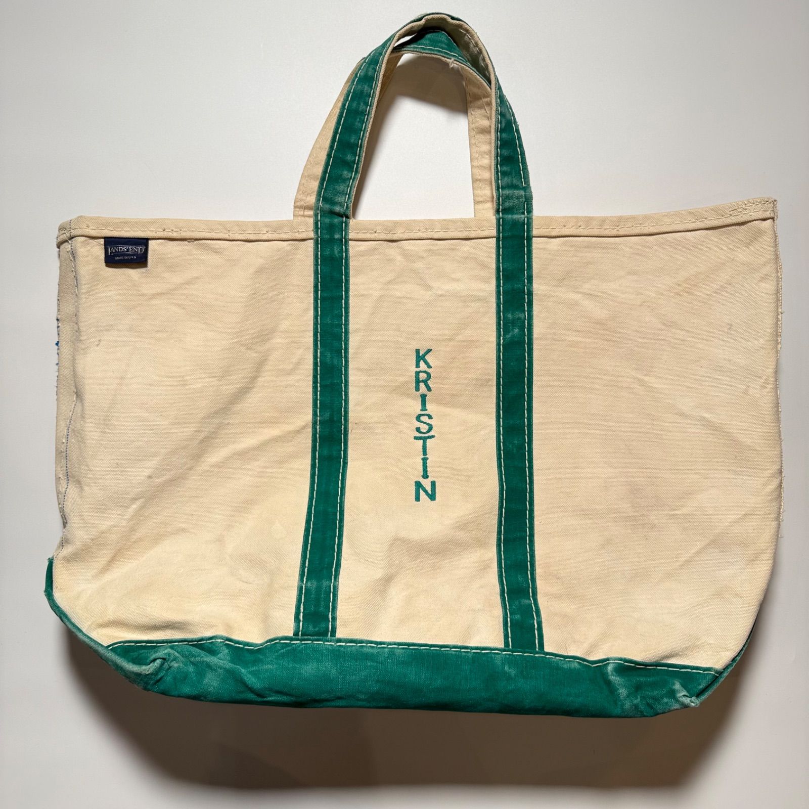 70s-80s LANDS'END キャンバストートバッグ USA製 ヴィンテージ