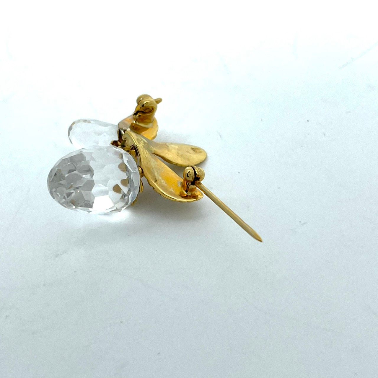 花モチーフ 18Kネックレスとピアスセット Swarovski 花モチーフ ネックレス ゴールド Swarovski ローズゴールド