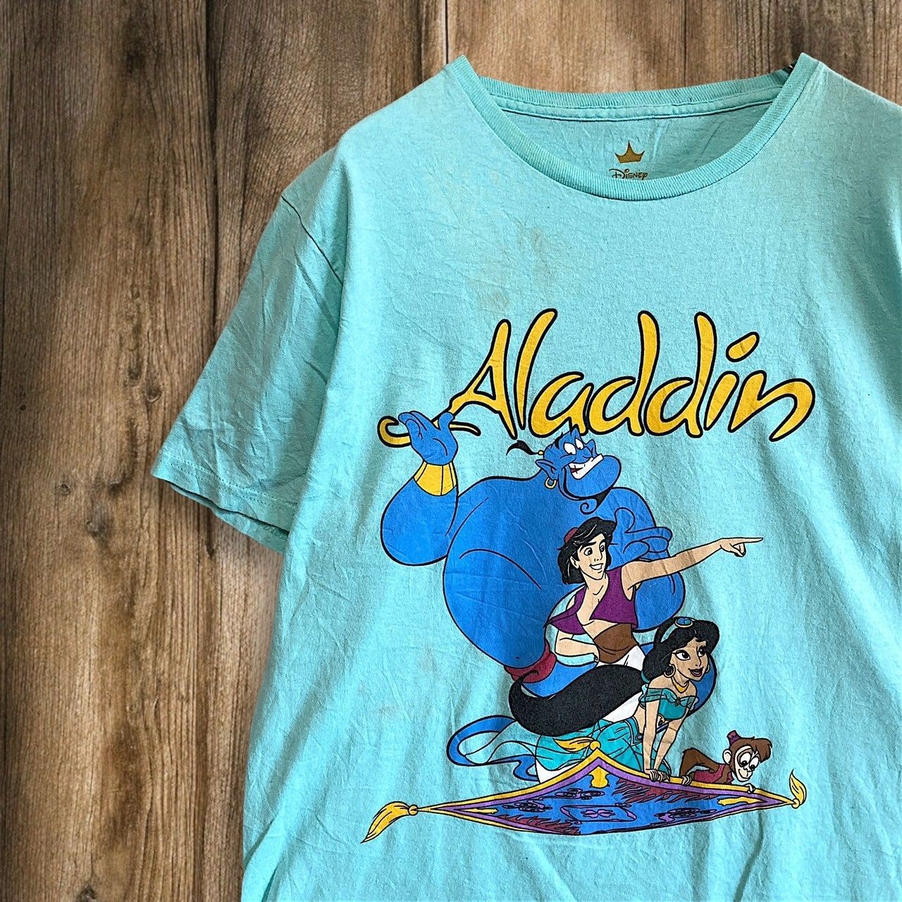 BiOM ムービー Tシャツ ビンテージ 古着 水色 アラジン Aladdin 