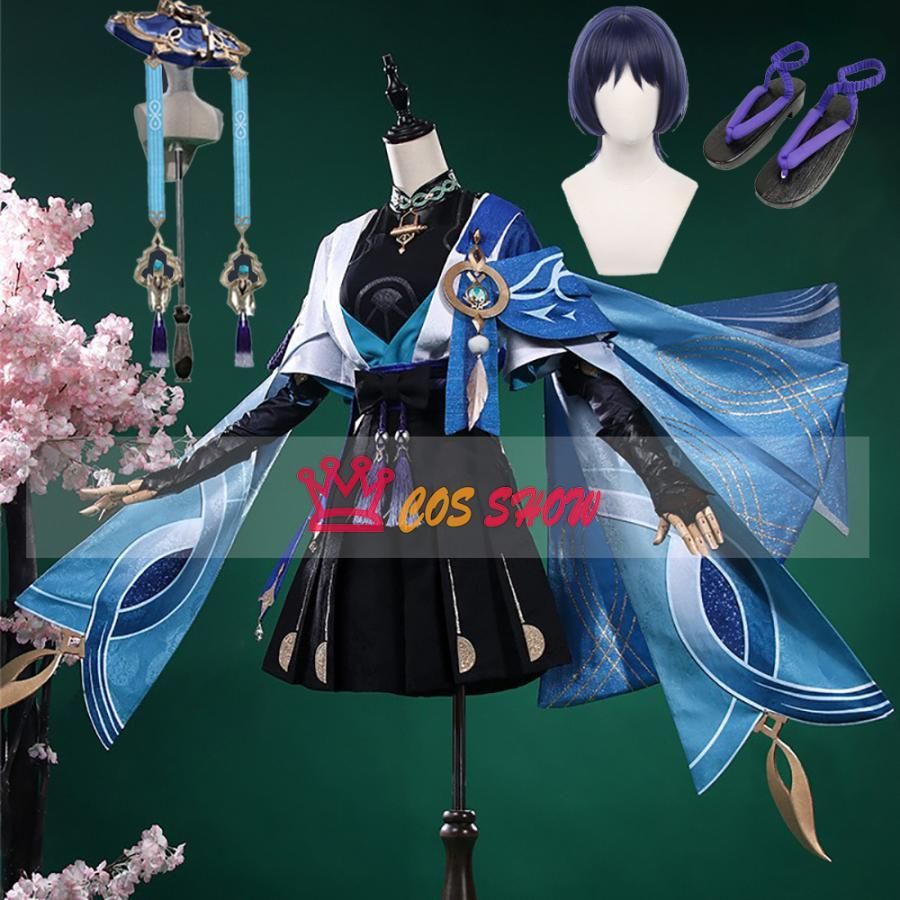 豪華版 原神 げんしん 散兵 スカラマシュ 放浪者 コスプレ衣装 cosplay仮装 足カバー付き ウィッグ 帽子 靴追加 イベント ステージ服